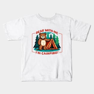 Camping Bear Outdoors Adventure Gift Kids T-Shirt